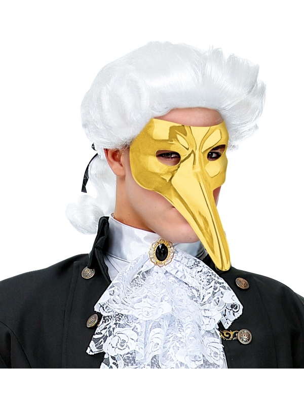 Masque de la Peste en PVC doré pour adulte