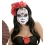 Masque jour des morts femme en tissu