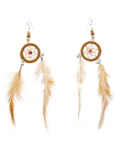 Boucles d'oreilles indienne attrape rêve
