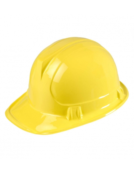 Casque chantier jaune adulte en pvc