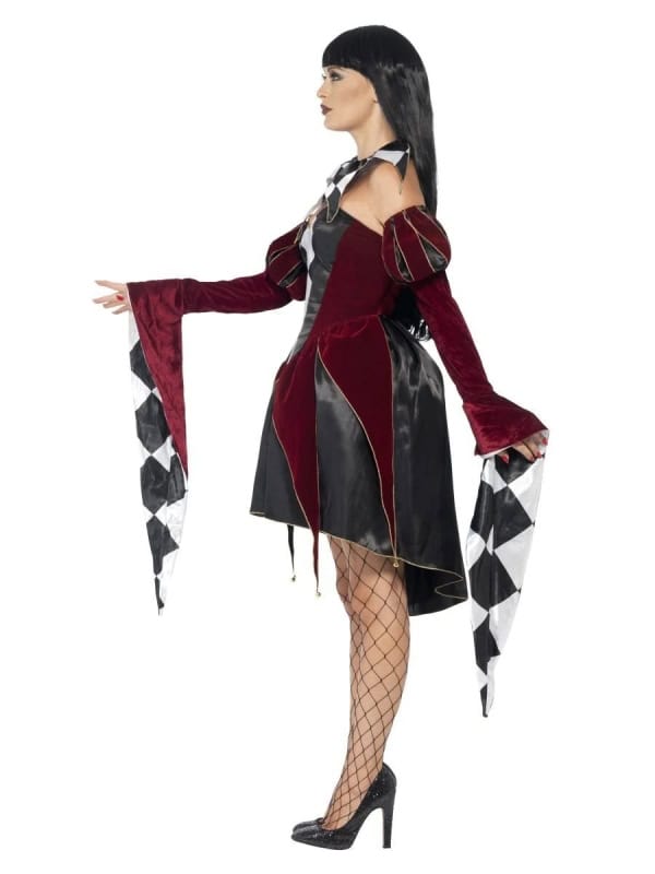 Déguisement Vénitienne Gothique Noire et Bordeaux