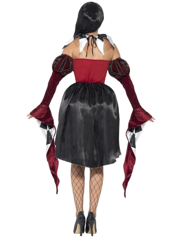 Déguisement Vénitienne Gothique Noire et Bordeaux