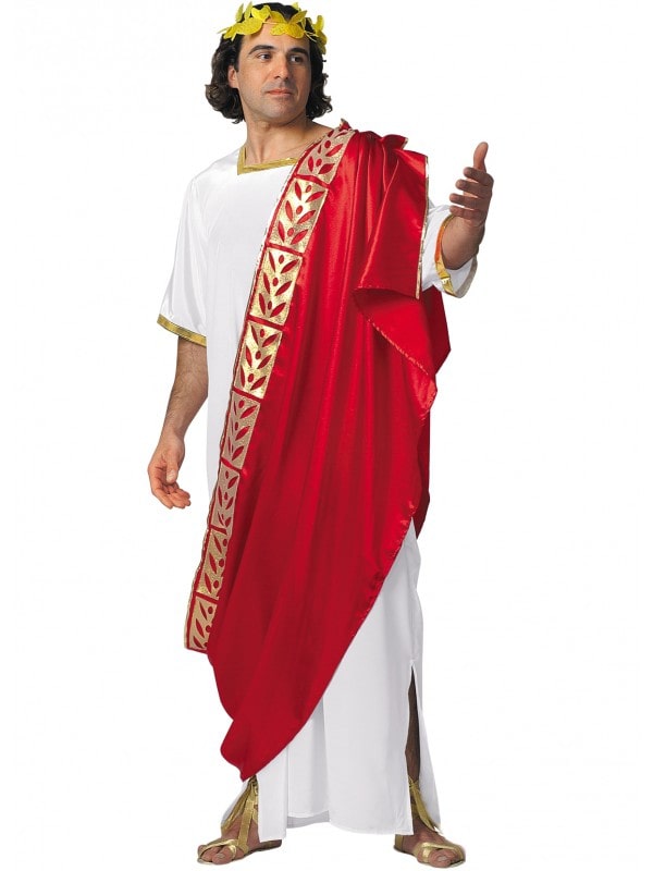 Costume de Jules César avec couronne de laurier