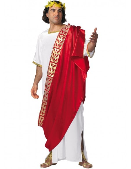 Costume de Jules César avec couronne de laurier