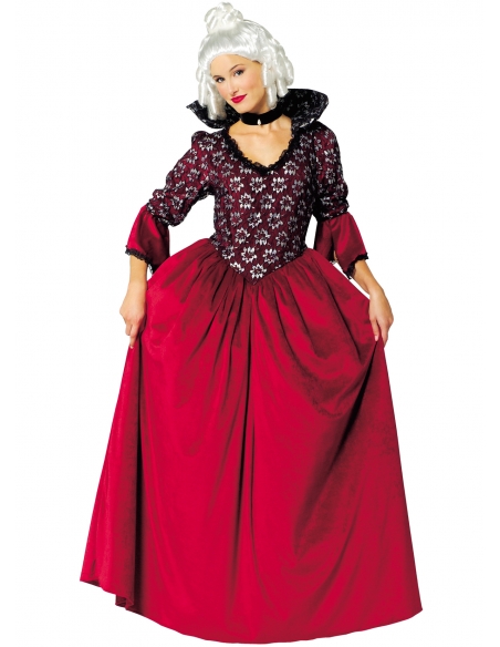 Costume de marquise bordeaux qualité théâtre