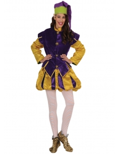 Costume Elfe Jaune-Violet Haut de Gamme : Émerveillez vos Fêtes avec une Qualité Théâtre