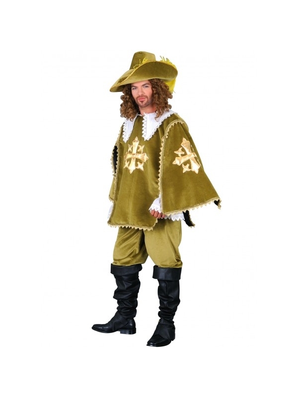 Costume Mousquetaire velours vert - Qualité théâtre