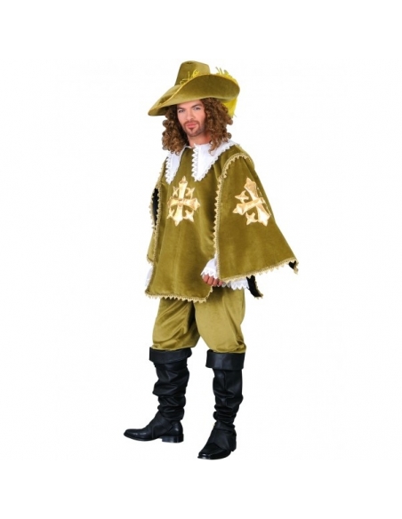 Costume Mousquetaire velours vert - Qualité théâtre