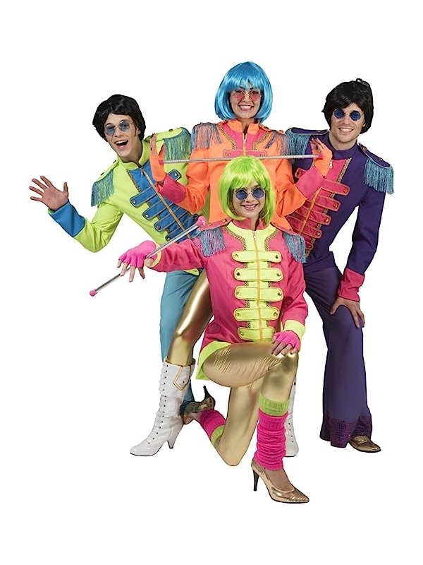 Veste de scène style Beatles orange pour femme