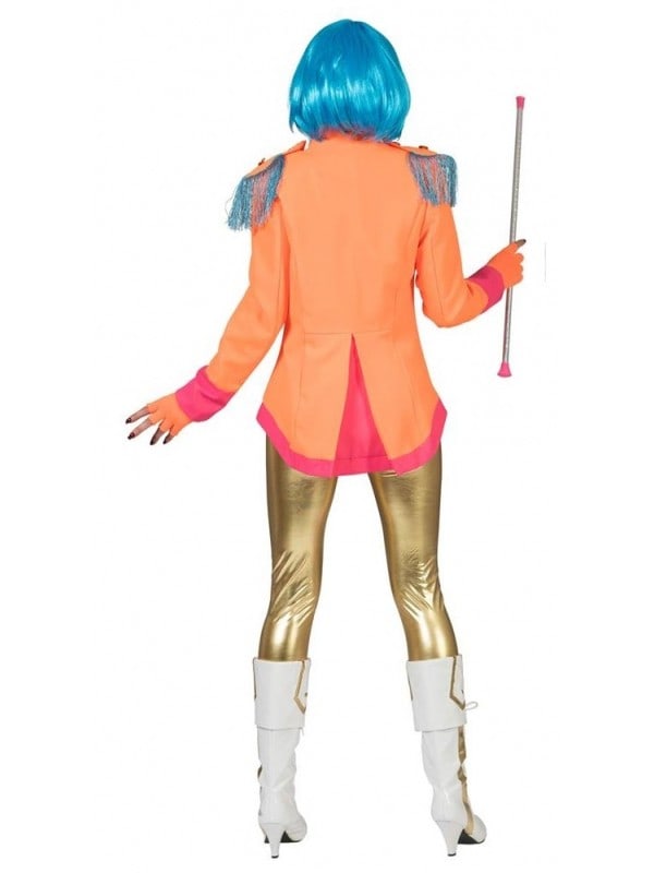 Veste de scène style Beatles orange pour femme