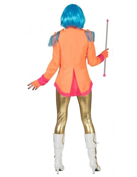 Veste de scène style Beatles orange pour femme