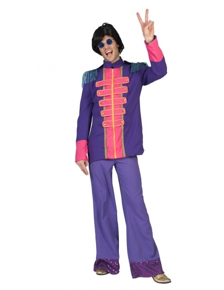 Veste de scène pour homme Violet style Beatles