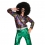 Chemise disco à paillettes multicolores pour homme du S au XXL