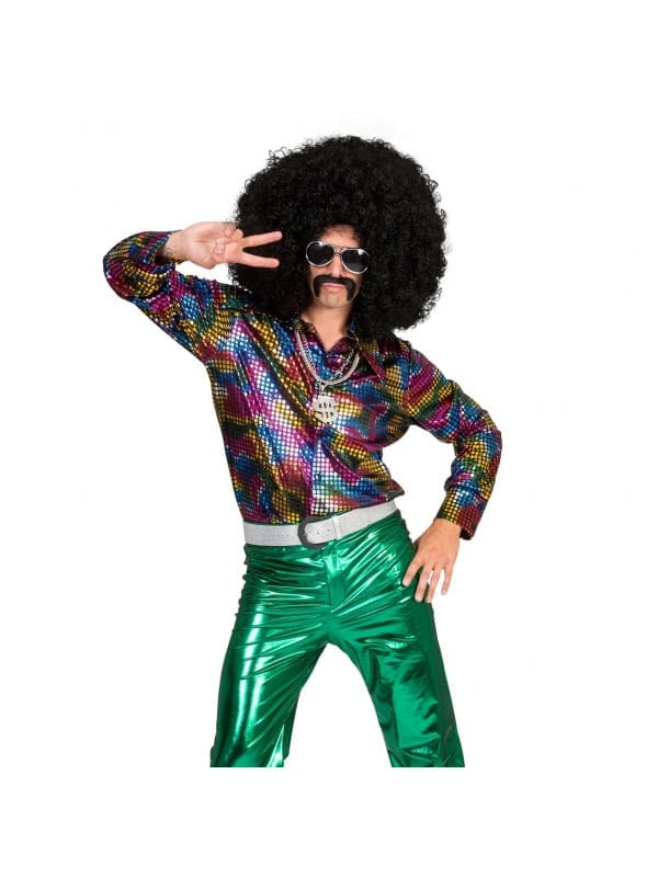 chemise disco multicolore pour homme