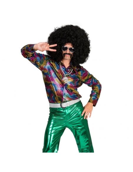chemise disco multicolore pour homme