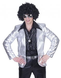 Veste disco pour homme argentée