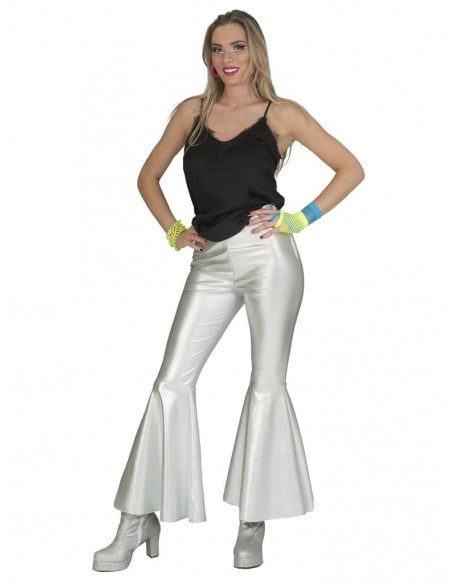 Pantalon Disco femme Argenté