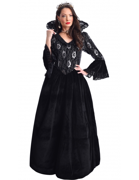 Costume de Marquise Noir - Époque Baroque - Qualité Théâtre