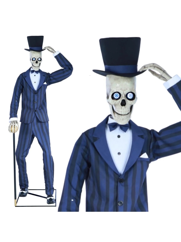 Automate Squelette élégant pour Halloween 203 cm