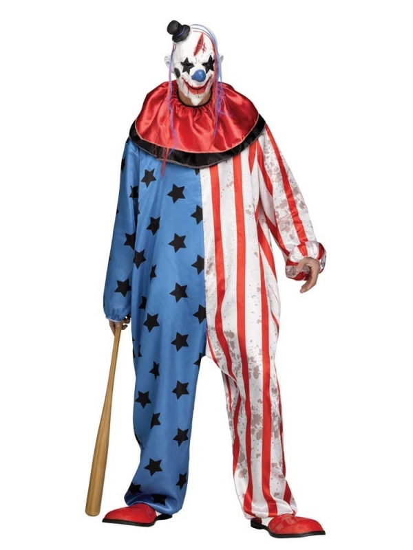 Déguisement Clown USA Tueur avec Masque Latex Halloween