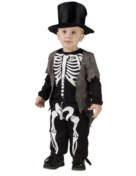 Déguisement de squelette halloween pour enfant 2-3 ans