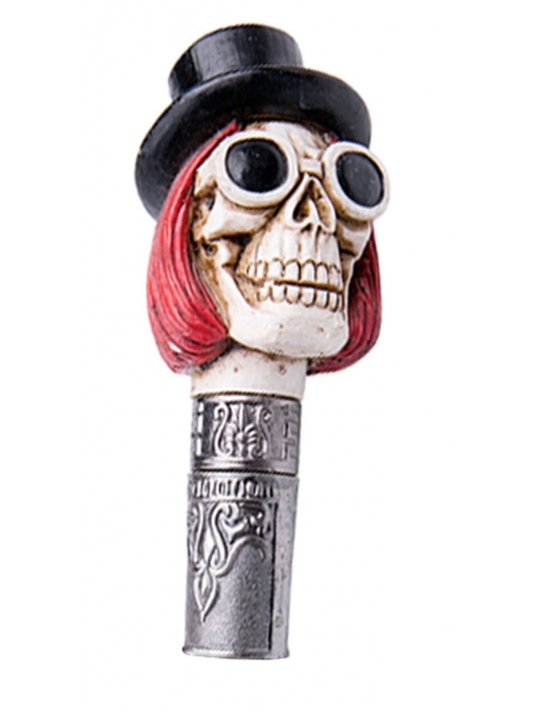 Canne Tête de Mort Fantaisie de 92 cm - Accessoire de Déguisement Unique