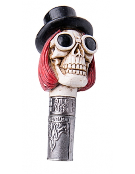 Canne Tête de Mort Fantaisie de 92 cm - Accessoire de Déguisement Unique
