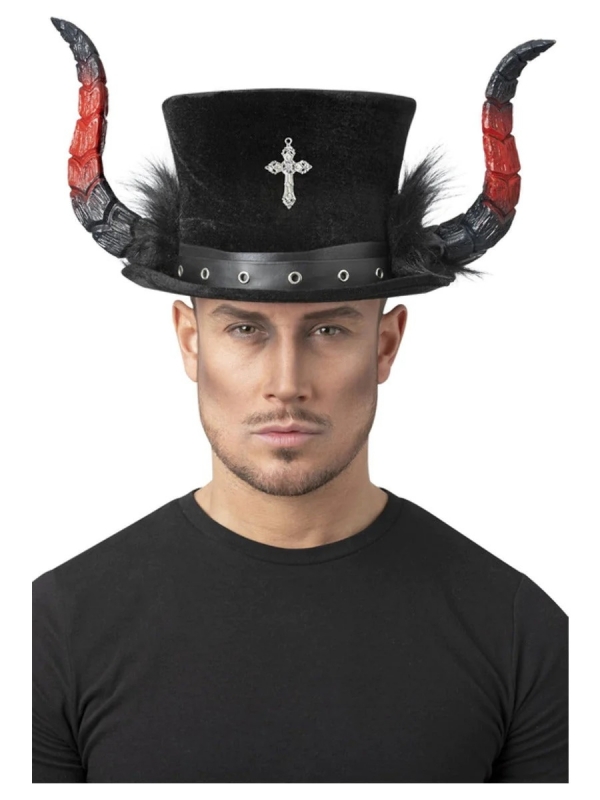 Chapeau haut de forme du diable - Accessoire Halloween original et élégant