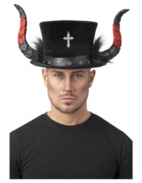 Chapeau haut de forme du diable - Accessoire Halloween original et élégant