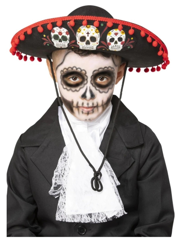 Chapeau mexicain jour des morts garçon