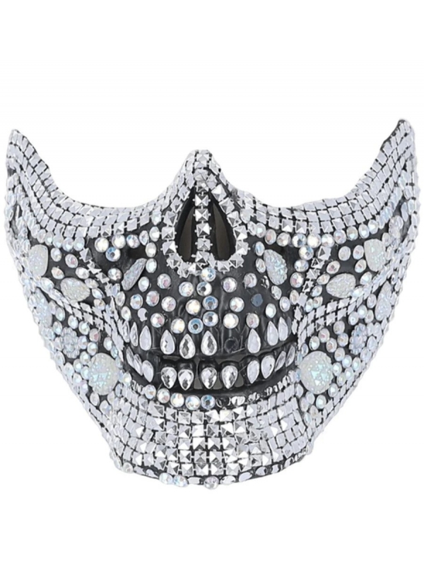 Masque Crâne Halloween En Latex - Mâchoire Mobile - Taille Adulte 26x26 Cm - Effet Horreur Réaliste Pour Fête Déguisée