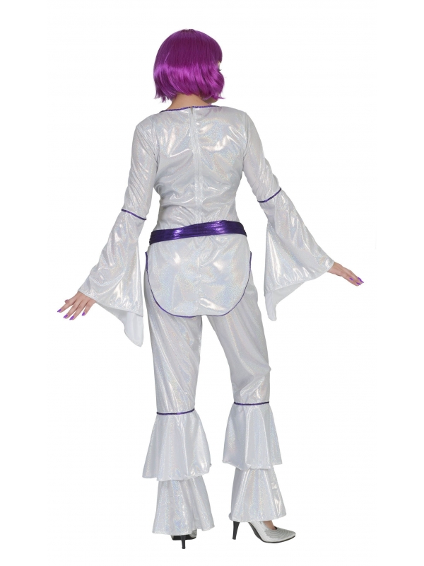 Déguisement Disco Femme Gris Argent : Brillez sur la Piste de Danse avec Style !