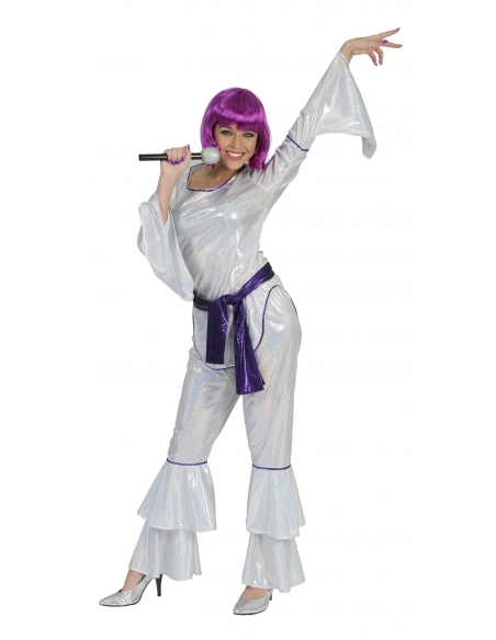 Déguisement Disco Femme Gris Argent : Brillez sur la Piste de Danse avec Style !