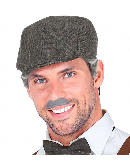 Moustache grise auto adhésives Modèles assortis