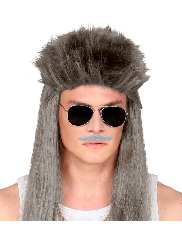 Moustache grise auto adhésives Modèles assortis