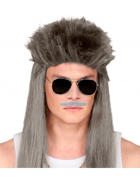Moustache grise auto adhésives Modèles assortis