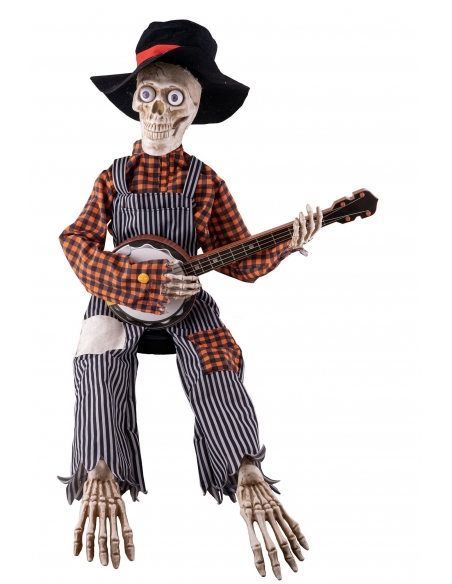 Automate Squelette au banjo : la star de votre Halloween !