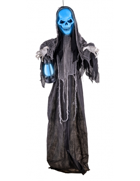 Automate Halloween Fantôme Suspendu 180 cm – Animatronic Son & Lumière