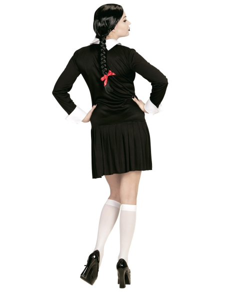 Déguisement Femme de Mercredi Addams (robe noire courte)