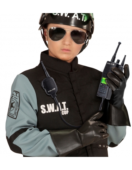 Radio de police avec haut-parleur d'épaule - Accessoire réaliste pour votre déguisement de policier