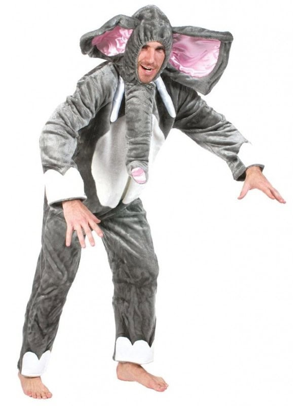 Déguisement éléphant adulte en peluche haute qualité