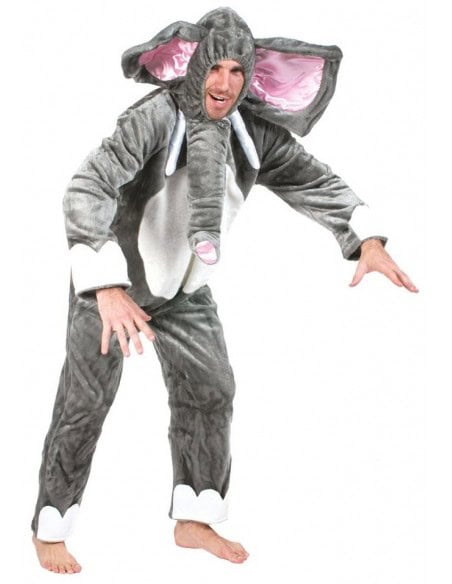 Déguisement éléphant adulte en peluche haute qualité