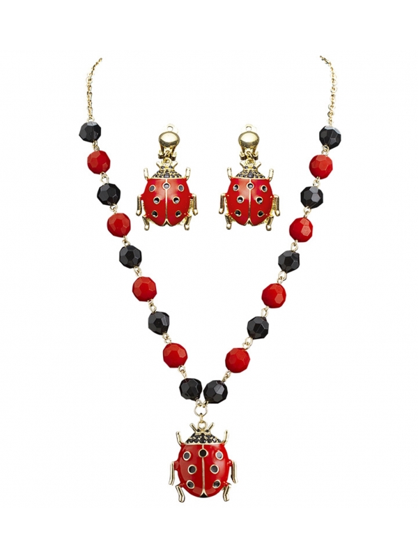 Set de "Collier et Boucles d'oreilles coccinelle" : Ajoutez une touche de charme à votre look