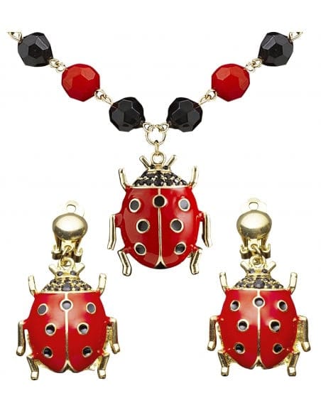 Set de "Collier et Boucles d'oreilles coccinelle" : Ajoutez une touche de charme à votre look