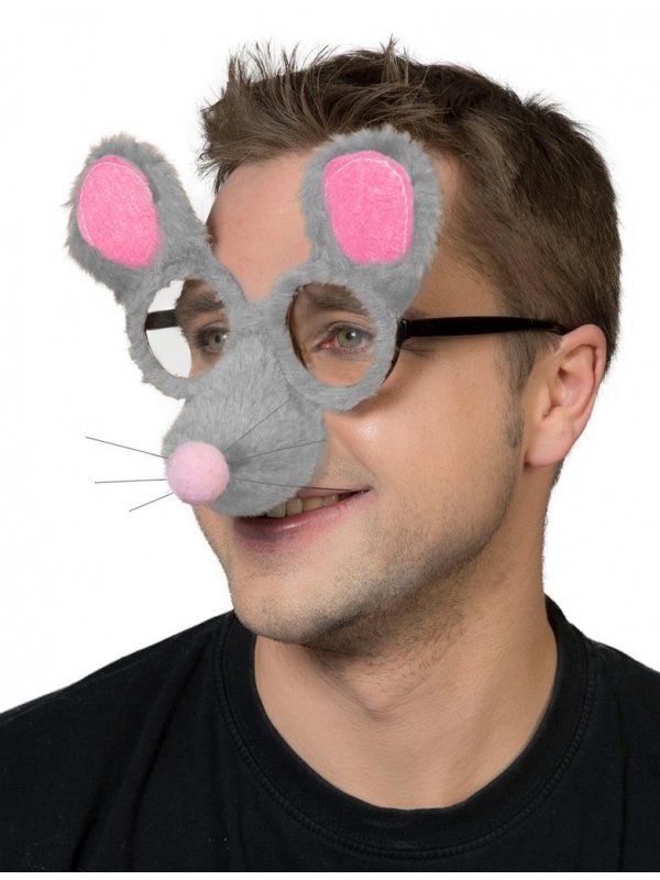 Lunettes de Souris Grises avec Museau et Moustache : Ajoutez une Touche de Fantaisie à Votre Déguisement