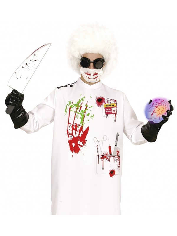 Cerveau lumineux changeant de couleur. Accessoire Halloween