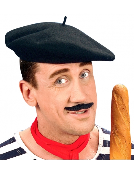 Béret français noir 100 % Laine
