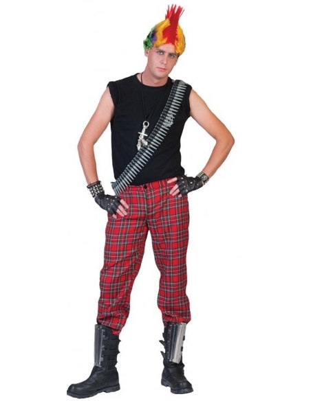 Pantalon tartan rouge homme du S au XXL