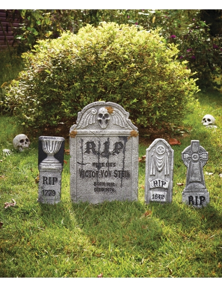 Pack de pierres tombales pour une décoration effrayante d'Halloween