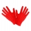 Gants rouges pour adultes en polyester